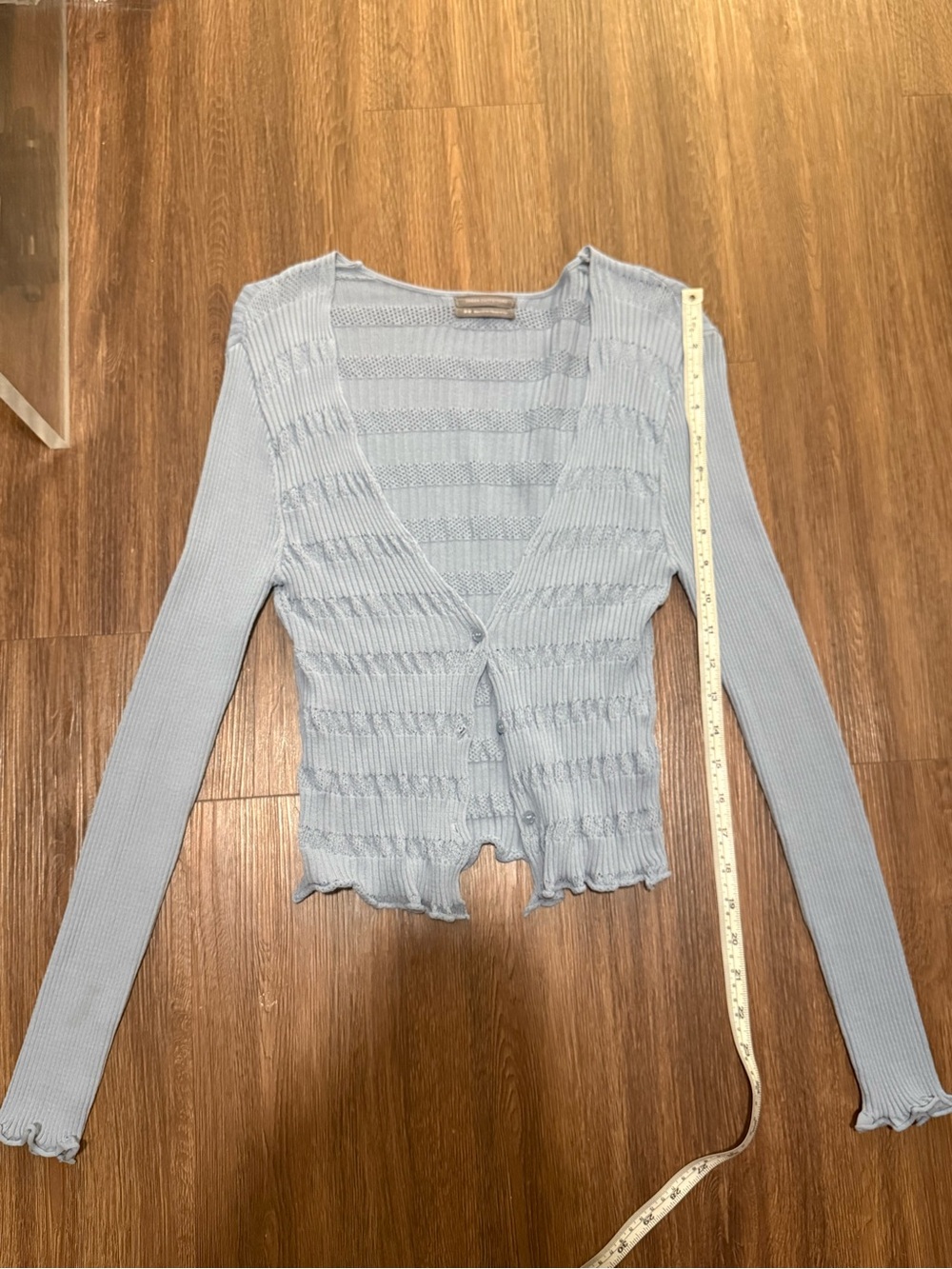 Urban Outfitters Light Blue Crinkle Cardigan
